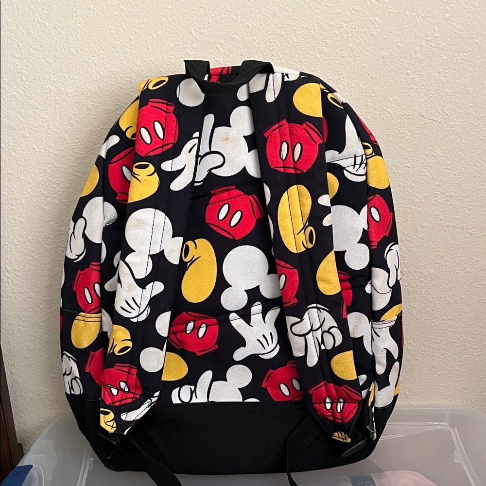 Disney Mickey Mouse Kids Backpack - Red, Yellow, Black - Picture 2 of 2